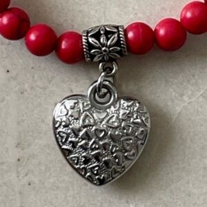 5 Stretch Bracelets Heart Cross Hamsa Hand Evil Eye